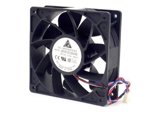 Alt view image 2 of 6 - 100PCS Delta QFR1212GHE 12V 2.70A 12038 12CM 6000RPM server fan cooling