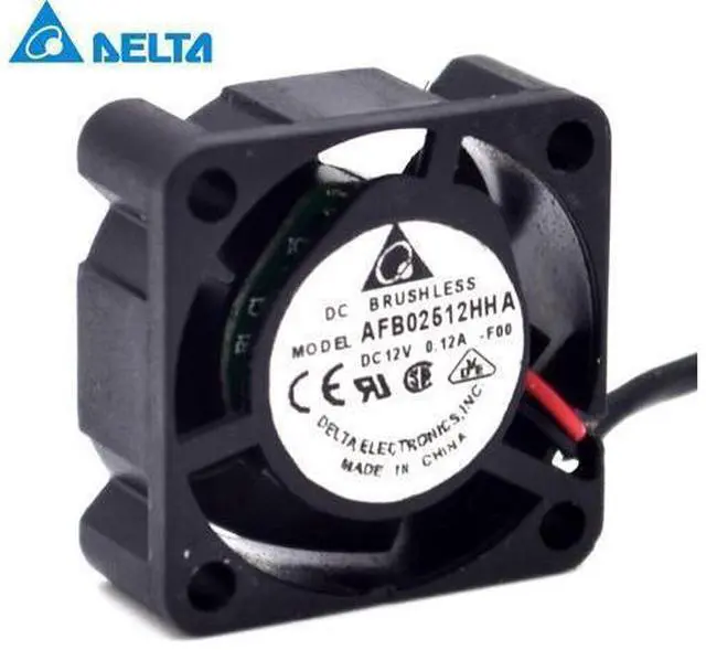 Main image of Delta AFB02512HHA 2.5CM 12V 0.12A cooling Fan SUN 370-5126 V240 V210 P/N:3705126-01 25x25x10 mm