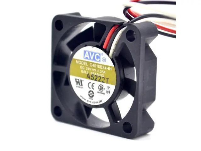 Alt view image 2 of 6 - C4010B24HH 4010 4cm DC 24V 0.08A double ball bearing 3-wire radiator fan speed inverter 40*40*10mm