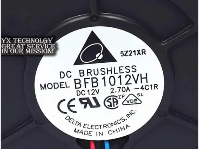 Alt view image 3 of 3 - 10 pieces Delta BFB1012VH industrial fan wind turbine 2.7A DC12 pin