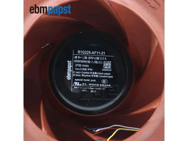 Alt view image 6 of 7 - Original New ebmpapst R1G225-AF11-21 DC48V 2.2A M1G074-BF Turbo Centrifugal Fan Frequency Converter Cooling Fans