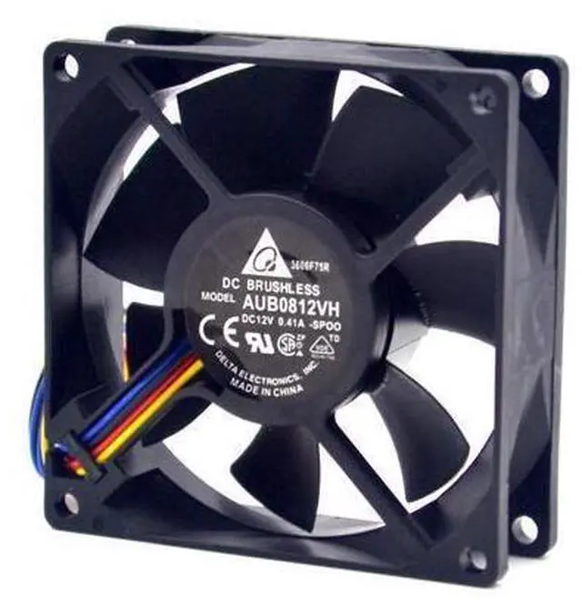Alt view image 2 of 6 - Delta 40pcs AUB0812VH 8CM 80MM 8025 8*8*2.5CM 80*80*25MM 12V 0.41A support 4-wire Pwm Tempreture control fan