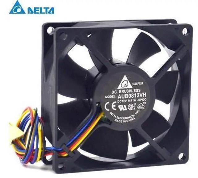 Main image of Delta 40pcs AUB0812VH 8CM 80MM 8025 8*8*2.5CM 80*80*25MM 12V 0.41A support 4-wire Pwm Tempreture control fan