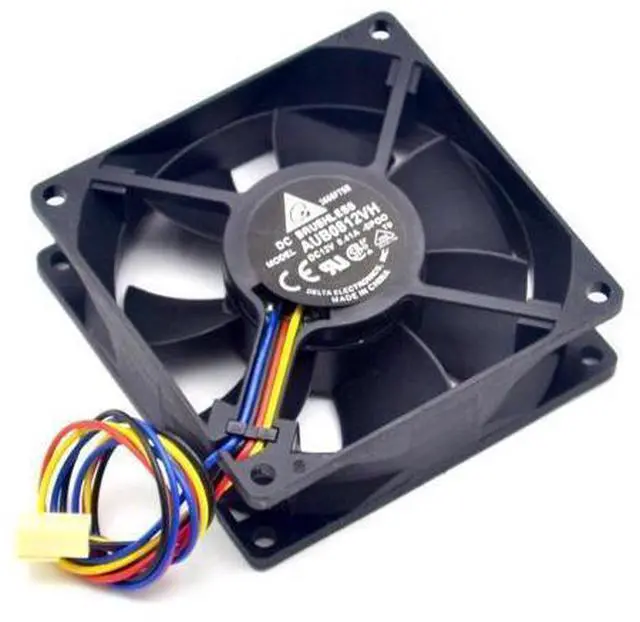 Alt view image 5 of 6 - Delta 40pcs AUB0812VH 8CM 80MM 8025 8*8*2.5CM 80*80*25MM 12V 0.41A support 4-wire Pwm Tempreture control fan