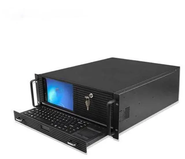 Main image of 4U 550MM Deep Workstation Server Chassis Industrial PC Chassis All-in-One 4U Rackmount Chassis with 8.9 Inch LCD Screen