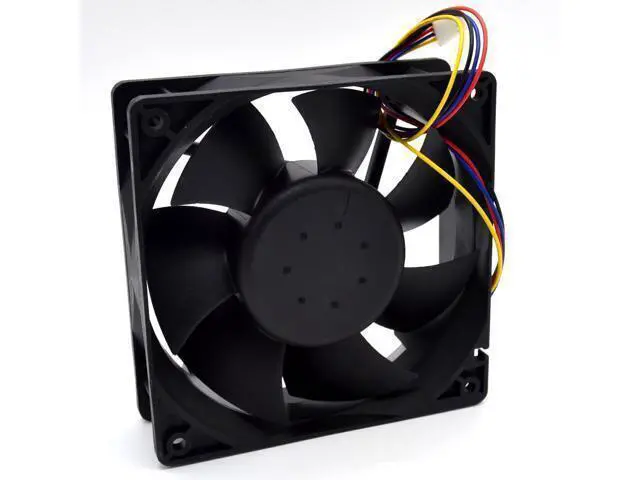 Alt view image 2 of 6 - AFB1212SHE 12038 12cm 1.6A 12v 4wire PWM 40cm long line of fan Delta 120*120*38mm