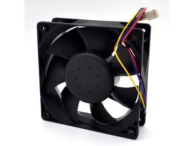 Alt view image 4 of 6 - AFB1212SHE 12038 12cm 1.6A 12v 4wire PWM 40cm long line of fan Delta 120*120*38mm