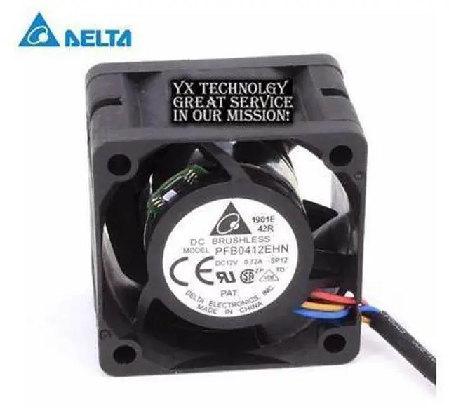 Main image of Delta Original 4028 4CM PFB0412EHN 12V 0.72A hyper-violent double ball bearing fan 100pcs\/lot