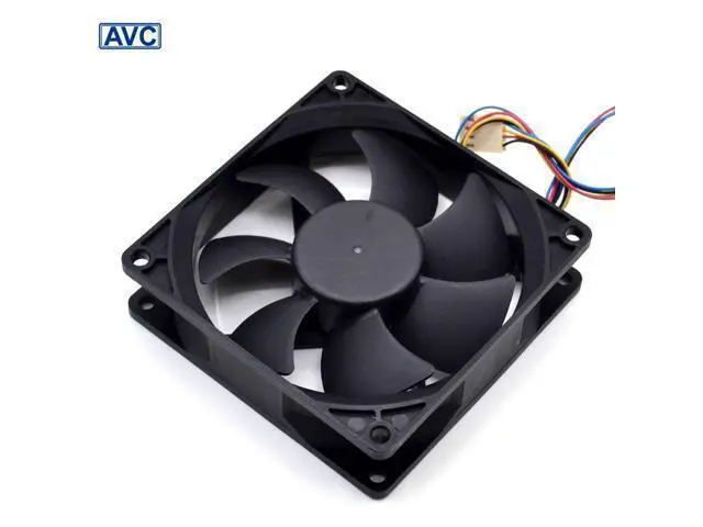 Alt view image 6 of 6 - AVC 9025 9225 DS09225B12U 4-wire 6P double ball temperature control PWM fan