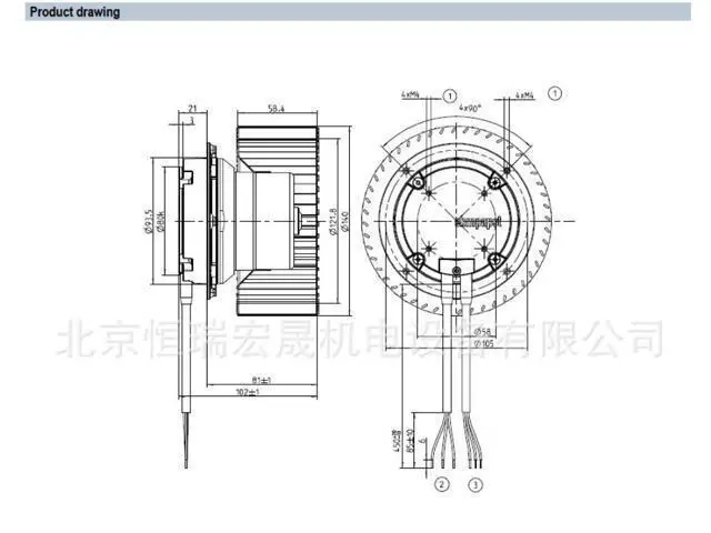 Alt view image 2 of 2 - R3G140-8317076059 German original authentic 220V 110W 1.1A 2447 FFU fan