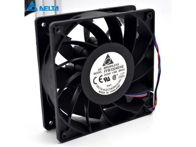 Alt view image 4 of 6 - Delta 12038 24V 1.5A 12cm inverter fan speed FFB1224EHE-FOO 120*120*38mm