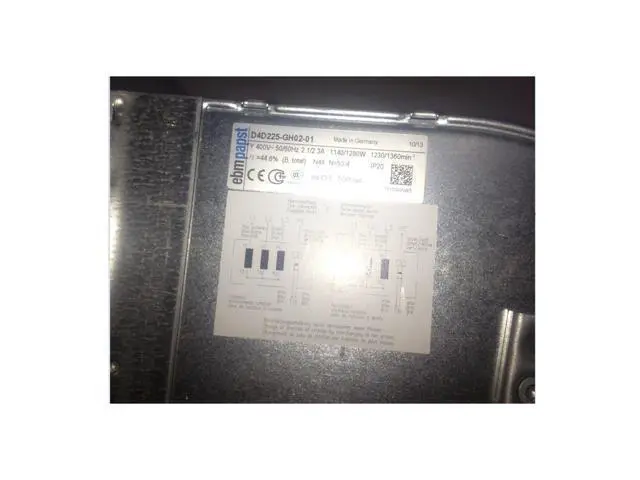 Alt view image 2 of 3 - D4D225-GH02-01 Germany ebmpapst double inlet centrifugal fan