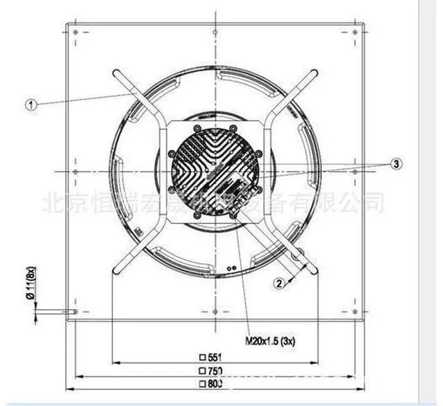 Main image of K3G560-RB31-71/F03 Germany ebm imported 560mm 4.43A 1650rmp 2900W 400V centrifugal fan