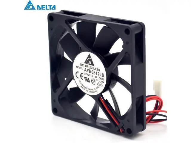 Alt view image 3 of 6 - radiator fan 8015 80*80*15 12V 0.14A AFB0812LB Delta