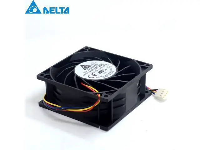 Alt view image 5 of 6 - Delta PFC0912DE 9038 12V 4.32A 9CM fan Delta 90*90*38mm