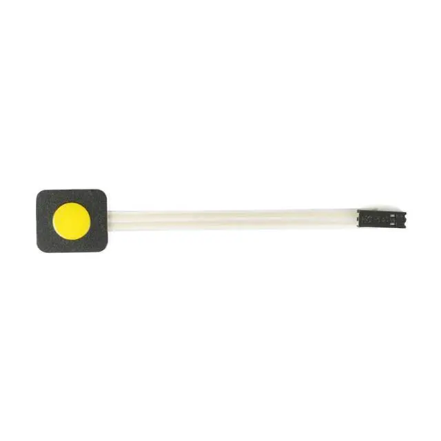 Alt view image 3 of 6 - 3Pcs 1x1 1 Key Membrane Switch Yellow MG001AA 1-Key Array Membrane Switch on Off Display Microcontroller Extended Keyboard 2Pin Dupont DIY 23x20x0.8mm