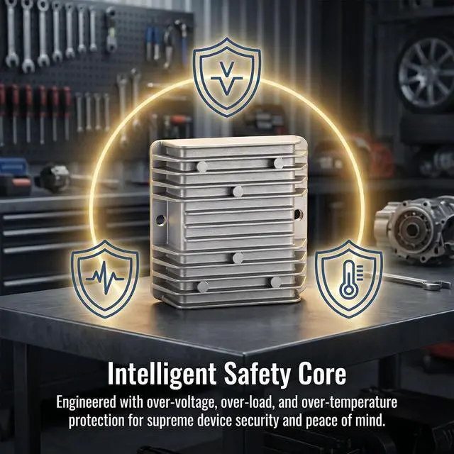 Alt view image 2 of 7 - DC 12V/24V to 6V 30A 180W Power Converter Step-Down Power Module for Car | Aluminum Shell; Passive Cooling; Quiet Operation; High Efficiency; 100,000-hour lifespan; Protection