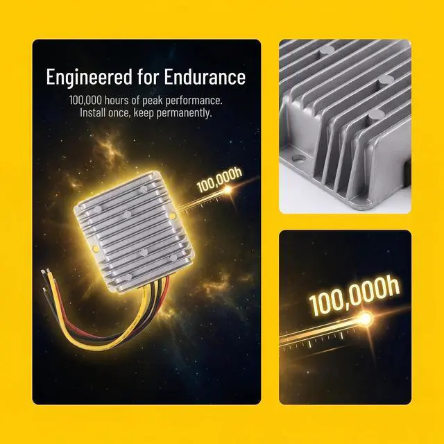 Alt view image 4 of 7 - DC 12V/24V to 6V 30A 180W Power Converter Step-Down Power Module for Car | Aluminum Shell; Passive Cooling; Quiet Operation; High Efficiency; 100,000-hour lifespan; Protection