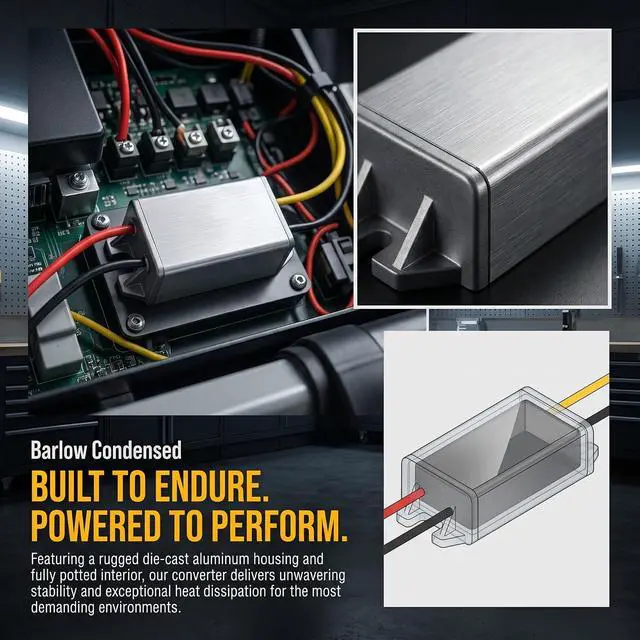 Alt view image 4 of 7 - DC 12V to 8.4V 2A 16.8W Power Converter Auto Step-Down Power Module for Car | Small Size; Aluminum Shell; Passive Cooling; Quiet Operation; High Efficiency; 100,000-hour lifespan; Protective