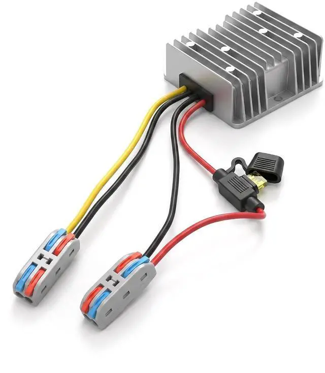 Main image of DC 24V 36V 48V to 12V 10A 120W Power Converter Voltage Regulator with Fuse | Aluminum Shell; High Efficiency; 100,000-hour lifespan; Protection Funtion; For Car, Truck, RV, Golf Cart, Ship