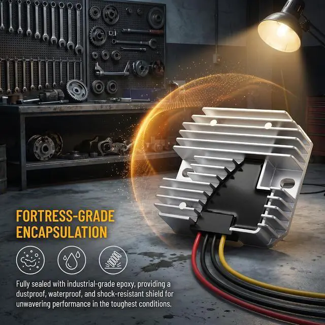 Alt view image 5 of 7 - DC 24V to 12V 5A 60W Auto Buck Power Converter Power Transformer | Aluminum Shell; Passive Cooling; Quiet Operation; High Efficiency; 100,000-hour lifespan; With Protection Funtion