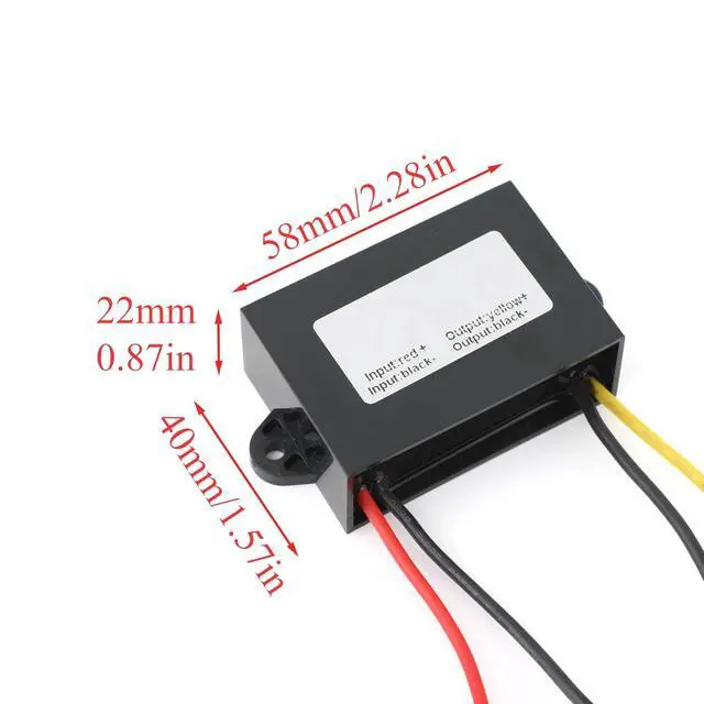 Alt view image 5 of 5 - DC 24V to 12V 5A 60W(Type B) DC Power Converter DC Power Transformer | ABS Shell; Passive Cooling; Quiet Operation; High Efficiency; 100,000-hour lifespan; With Protection Funtion