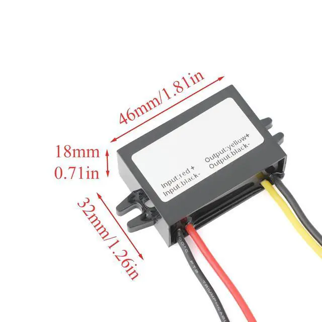 Alt view image 7 of 7 - DC 17V-100V to 12V 3A 36W DC Step-Down Power Converter Power Transformer | ABS Shell; Passive Cooling; Quiet Operation; High Efficiency; 100,000-hour lifespan; With Protection Funtion