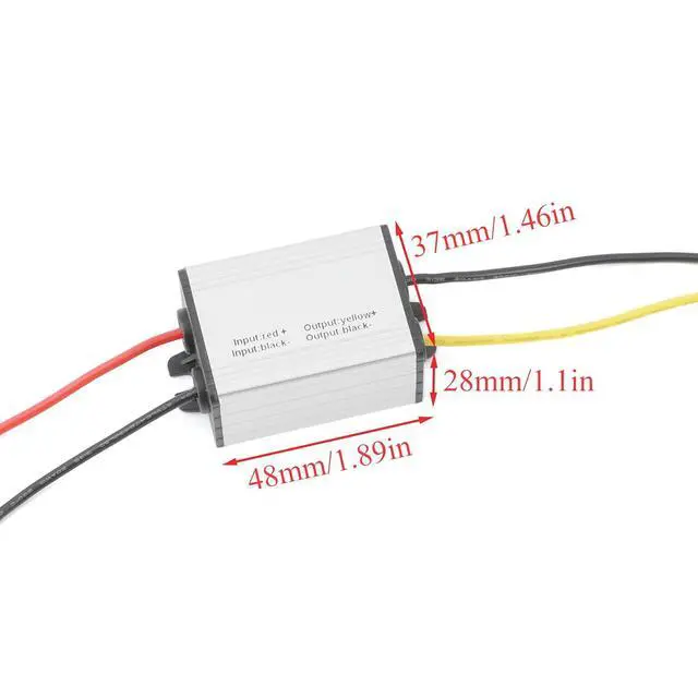 Alt view image 6 of 6 - DC 8V-100V to 5V 3A 15W DC Step-Down Power Converter Power Transformer | Aluminum Shell; Passive Cooling; Quiet Operation; High Efficiency; 100,000-hour lifespan; With Protection Funtion