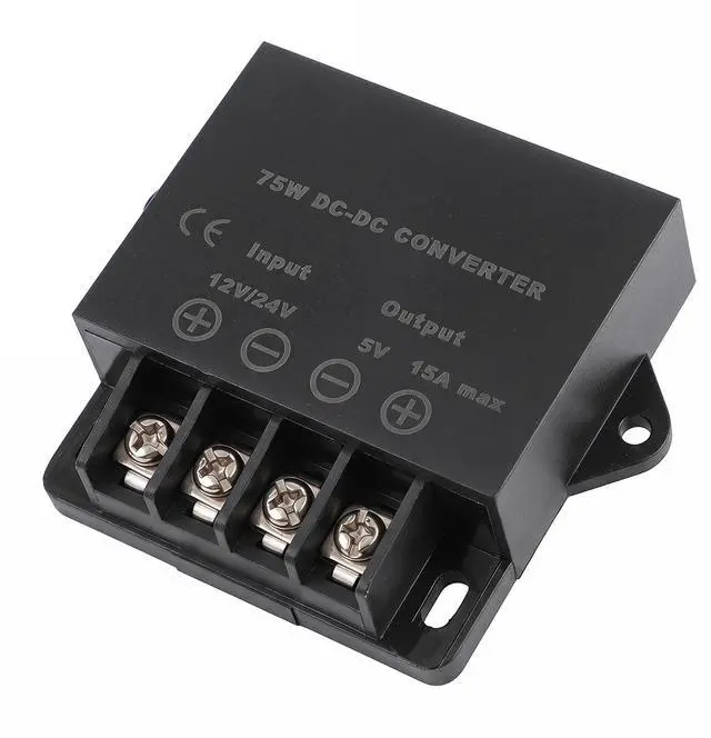 Main image of Mini DC 12V/24V to 5V 15A 75W DC Power Converter Buck Power Module | ABS Shell; Passive Cooling; Quiet Operation; High Efficiency; 100,000-hour lifespan; With Protection Funtion