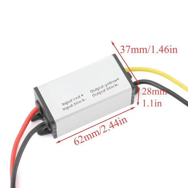 Alt view image 7 of 7 - DC 8-35V to 12V 2A 24W Buck-Boost Converter, Waterproof Voltage Regulator | Aluminum Shell; High Efficiency; 100,000-hour lifespan; Protection Funtion; For Car, Truck, RV, Motorcycle, Golf Cart, Ship