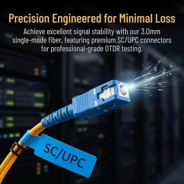 Alt view image 6 of 7 - OTDR Launch Cable Test Tool, Fiber Optic Test Box, Blind Zone Eliminator | SC/APC to SC/UPC; Single-mode; 9/125m; 1310/1550nm; 1000m