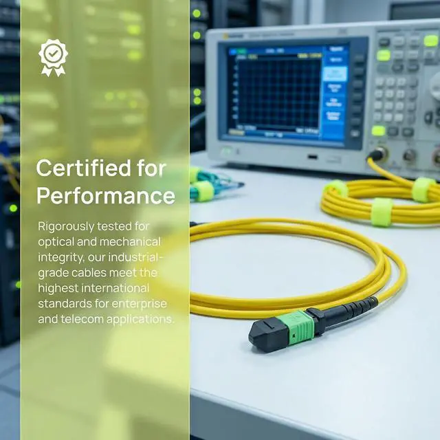 Alt view image 4 of 7 - 40G MPO Fiber Optic Patch Cord 5m Single-mode 12 Cores UPC Type-B Sequence | High-Speed 40G, Female to Female Connector