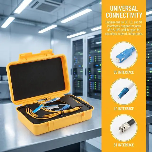 Alt view image 3 of 7 - OTDR Launch Cable Test Tool, Fiber Optic Test Box, SC/APC to SC/APC 150M