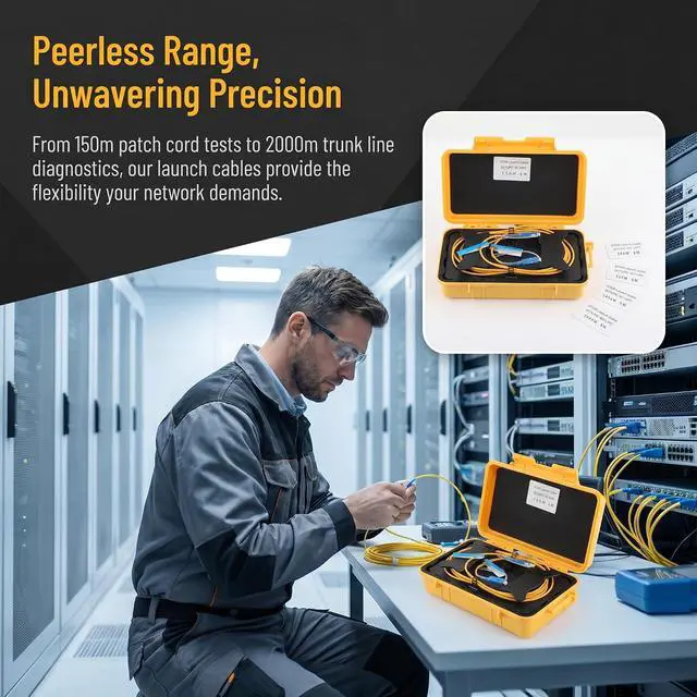 Alt view image 5 of 7 - OTDR Launch Cable Test Tool, Fiber Optic Test Box, SC/APC to SC/APC 150M