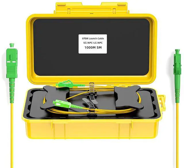 Main image of OTDR Launch Cable Test Tool, Fiber Optic Test Box, Blind Zone Eliminator | SC/APC to LC/APC; Single-mode; 9/125m; 1310/1550nm; 300m