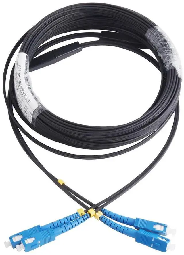 Main image of UPC SC to SC Duplex Single Mode Fiber Patch Cable 2 Core for Outdoor 10m | 1310nm/1550nm, 0.3dB Insertion Loss, 500+ Mating Cycles, 5kg Tensile Strength