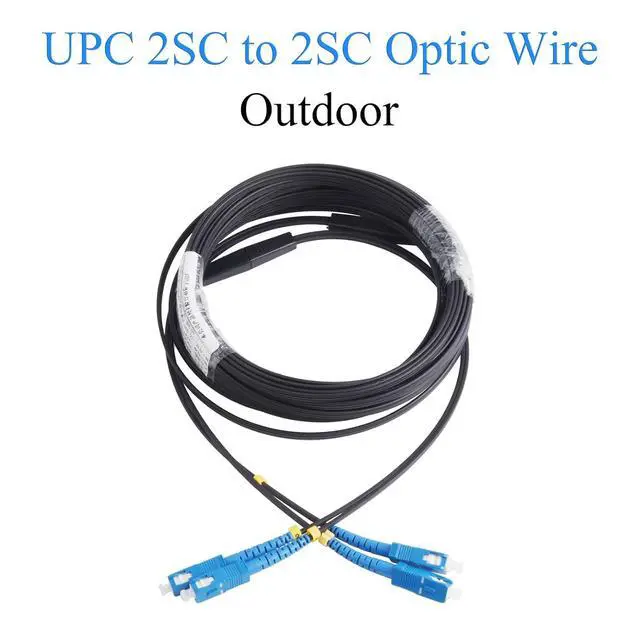 Alt view image 3 of 5 - UPC SC to SC Duplex Single Mode Fiber Patch Cable 2 Core for Outdoor 10m | 1310nm/1550nm, 0.3dB Insertion Loss, 500+ Mating Cycles, 5kg Tensile Strength