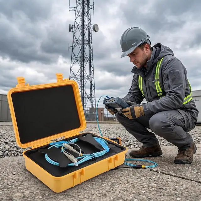 Alt view image 5 of 7 - OTDR Launch Cable Box OM3 Fiber UPC ST to LC 150m Dead Zone Compensator | 50/125m, Multimode, Portable Toolbox, For Data Center tesT