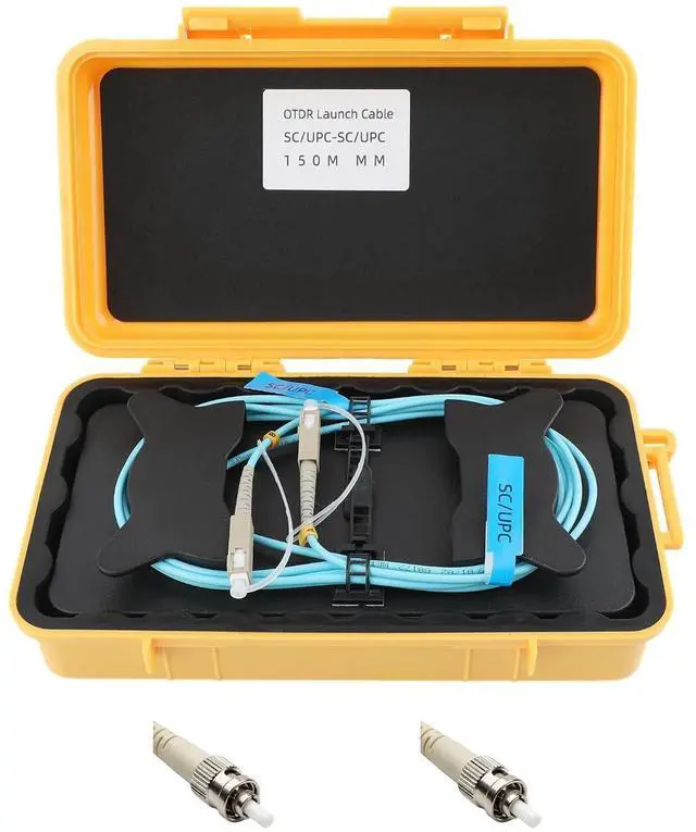 Main image of OM2 Optical Fiber OTDR Launch Cable Box ST/UPC to ST/UPC 1000m/3280.84ft | OM2 High-bandwidth Fiber, 50/125m, 0.2dB/km Low Loss,OTDR Blind Zone Eliminator, Portable Suitcase, For Data Center Testing