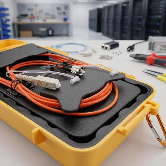 Alt view image 5 of 7 - OTDR Launch Cable Box OM1 ST/UPC to ST/UPC Dead Zone Compensator 1000m | 62.5/125m, Multimode, OTDR Blind Zone Compensator, Portable Toolbox, For Security & Industrial Fiber Testing