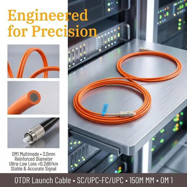 Alt view image 4 of 7 - OTDR Launch Cable Box OM1 ST/UPC to ST/UPC Dead Zone Compensator 1000m | 62.5/125m, Multimode, OTDR Blind Zone Compensator, Portable Toolbox, For Security & Industrial Fiber Testing