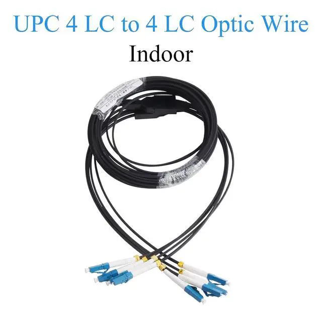 Alt view image 2 of 5 - 4 Core UPC LC to LC Single-Mode Fiber Patch Cable for Indoor 10m | 0.3dB Insertion Loss, 500+ Mating Cycles, Flexible Jacket, for FTTH