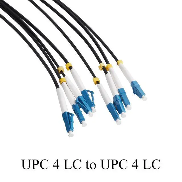 Alt view image 5 of 5 - 4 Core UPC LC to LC Single-Mode Fiber Patch Cable for Indoor 10m | 0.3dB Insertion Loss, 500+ Mating Cycles, Flexible Jacket, for FTTH