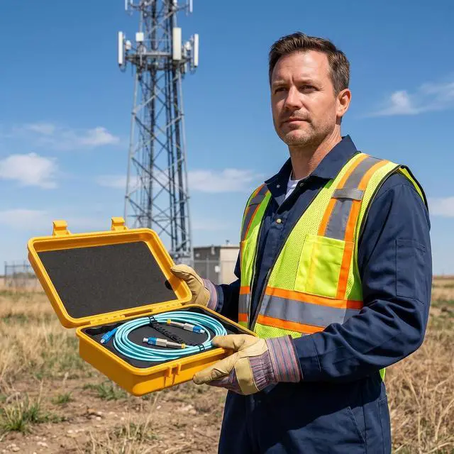 Alt view image 7 of 7 - OM4 100G OTDR Launch Cable Box Test Tool ST/UPC to ST/UPC 1000m/6561.68ft | Multimode, 50/125m, OTDR Dead Zone CCompensation, Portable Storage Box, For Data Center Fiber testing