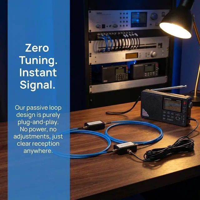 Alt view image 3 of 7 - Portable YouLoop Passive Magnetic Loop Antenna HF & VHF Receiving Antenna | Low Loss Balun; SMA Connector; For Communication