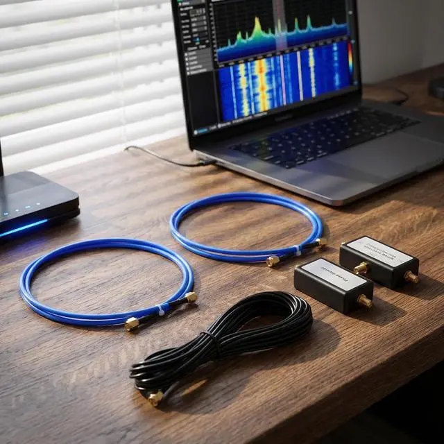Alt view image 4 of 7 - Portable YouLoop Passive Magnetic Loop Antenna HF & VHF Receiving Antenna | Low Loss Balun; SMA Connector; For Communication
