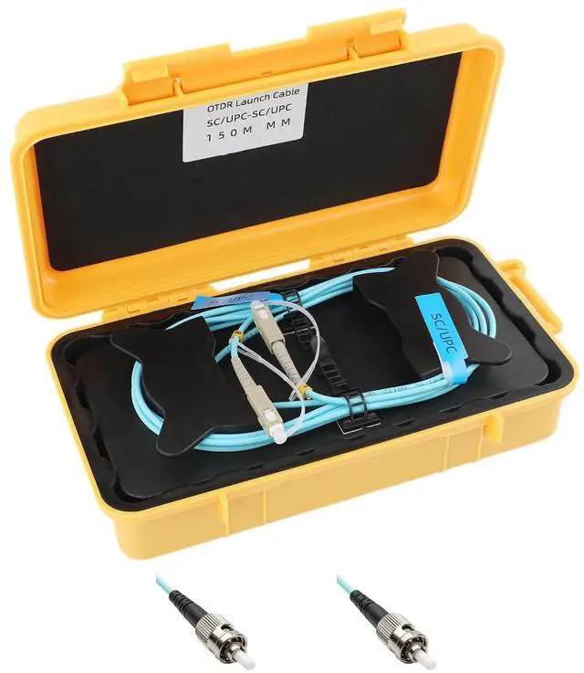 Main image of OM4 100G OTDR Launch Cable Box Test Tool ST/UPC to ST/UPC 1000m/3280.84ft | Multimode, 50/125m, OTDR Dead Zone CCompensation, Portable Storage Box, For Data Center Fiber testing