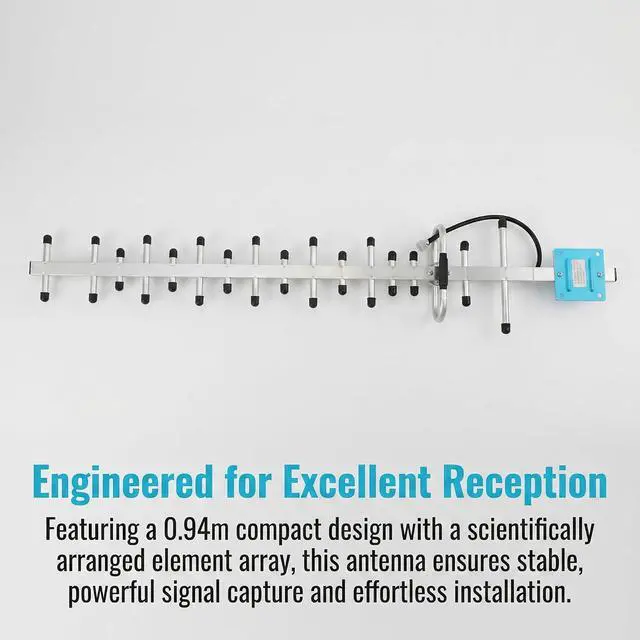 Alt view image 4 of 7 - 19dBi 4G LTE Yagi Antenna 698-2700MHz N Female with 15m Cable for Outdoor | 2G/3G/4G, Weatherproof, Aluminum Alloy, for Communication