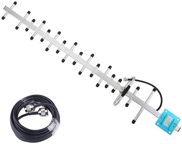 Main image of 19dBi 4G LTE Yagi Antenna 698-2700MHz N Female with 15m Cable for Outdoor | 2G/3G/4G, Weatherproof, Aluminum Alloy, for Communication