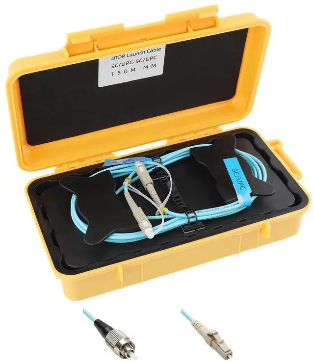 Main image of OM4 100G OTDR Launch Cable Box Test Tool FC/UPC to LC/UPC 2000m/6561.68ft | Multimode, 50/125m, OTDR Dead Zone CCompensation, Portable Storage Box, For Data Center Fiber testing